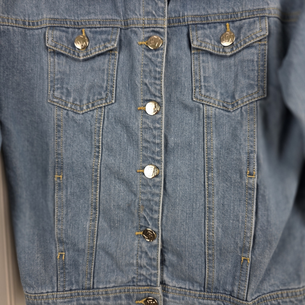 Norris Nuts Girl's Denim Jacket Multi Logo Size 12 - Picture 4 of 13